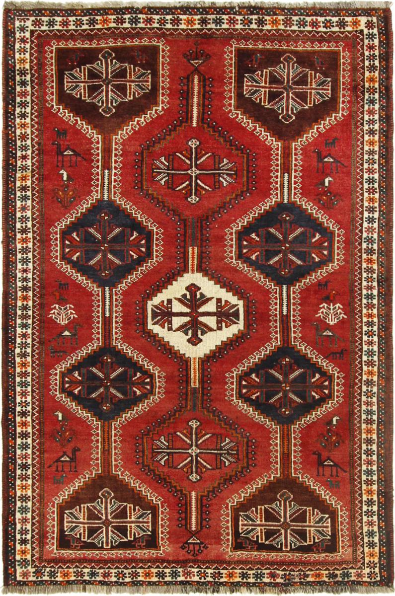 Alfombra persa Ghashghai 202x136 202x136, Alfombra persa Anudado a mano