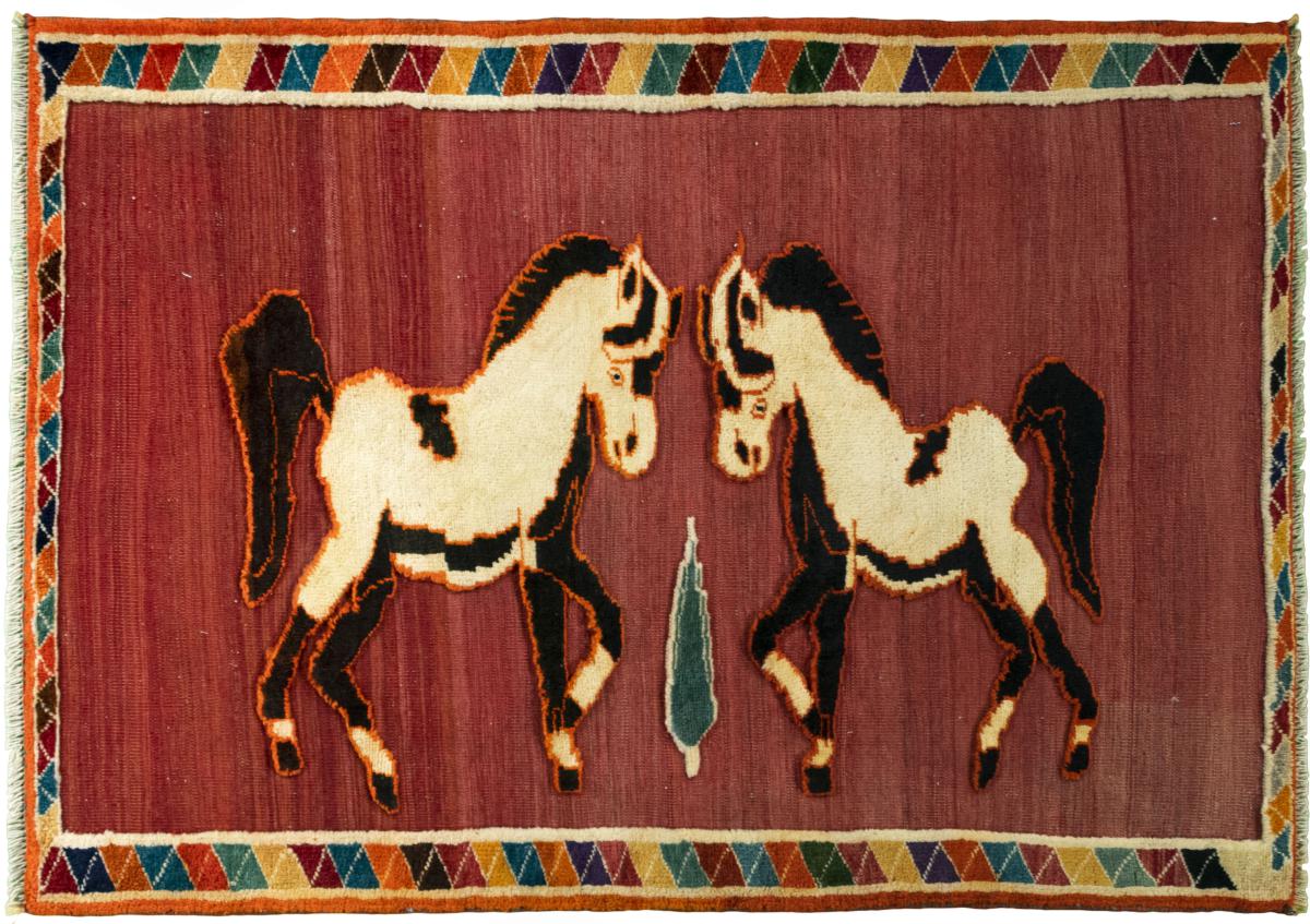 Tapis persan Persan Gabbeh Ghashghai 150x109 150x109, Tapis persan Noué à la main