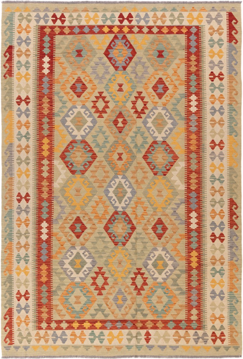 Afghanischer Teppich Kelim Afghan 298x204 298x204, Perserteppich Handgewebt