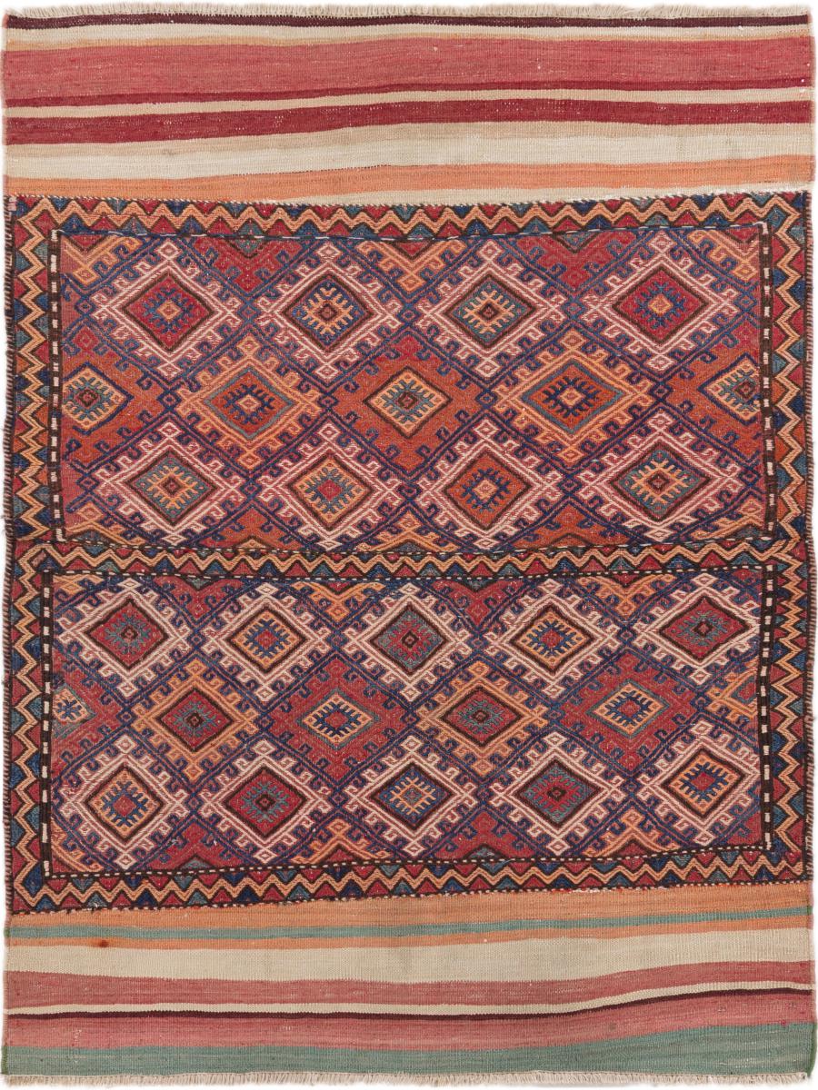 Persisk tæppe Kelim Patchwork 150x110 150x110, Persisk tæppe Håndvævet