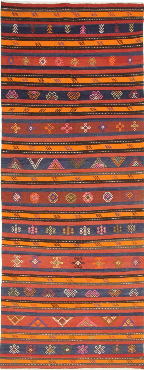 Tapete persa Kilim Fars Azerbaijan Antigo 406x152 406x152, Tapete persa Tecido à mão