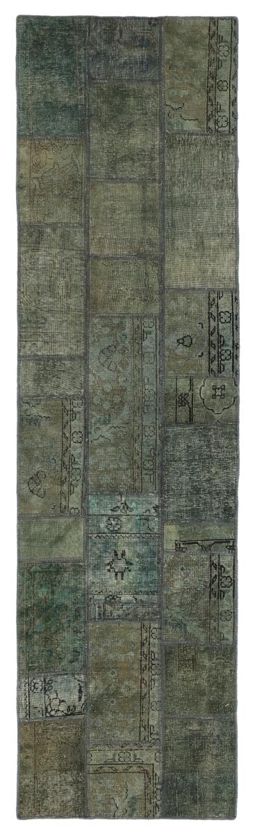 Persian Rug Patchwork 10'0"x2'9" 10'0"x2'9", Persian Rug Knotted by hand