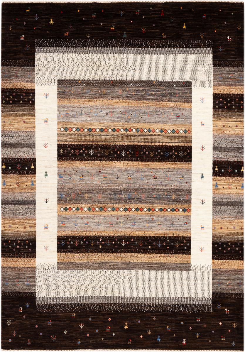 Tapis persan Persan Gabbeh Loribaft Nowbaft 250x176 250x176, Tapis persan Noué à la main