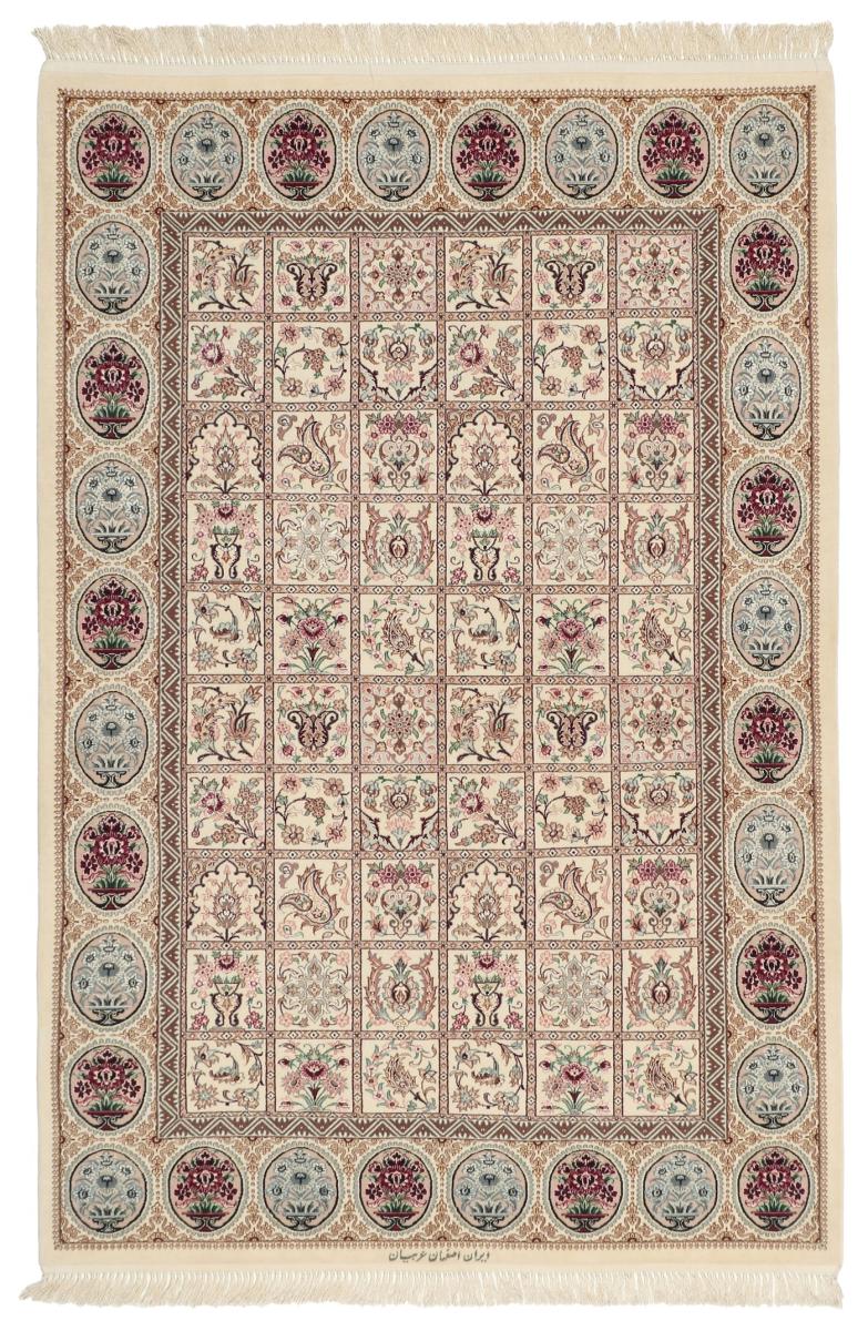 Alfombra persa Isfahán Urdimbre de Seda 193x132 193x132, Alfombra persa Anudado a mano