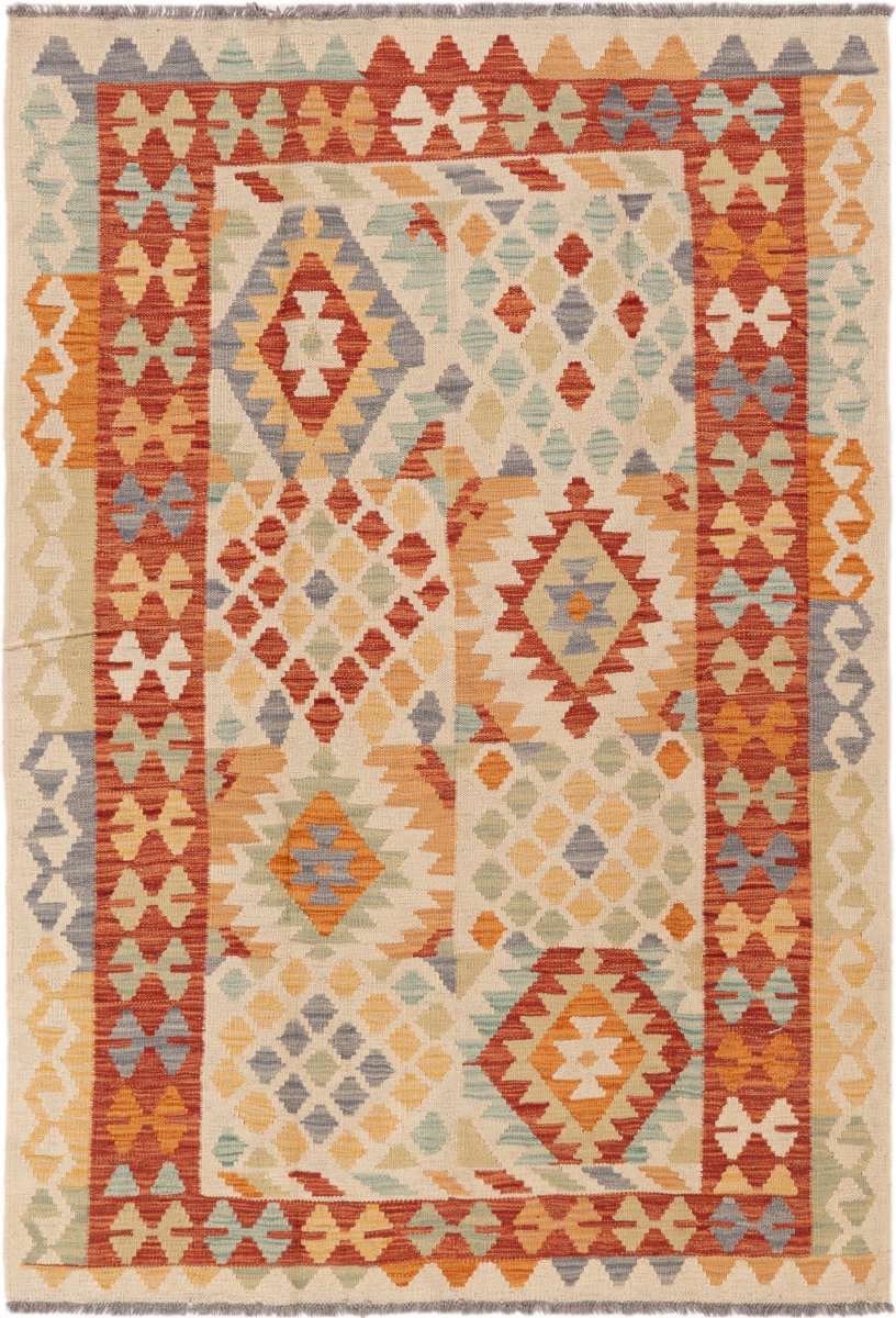 Tapete afegão Kilim Afegão 181x124 181x124, Tapete persa Tecido à mão