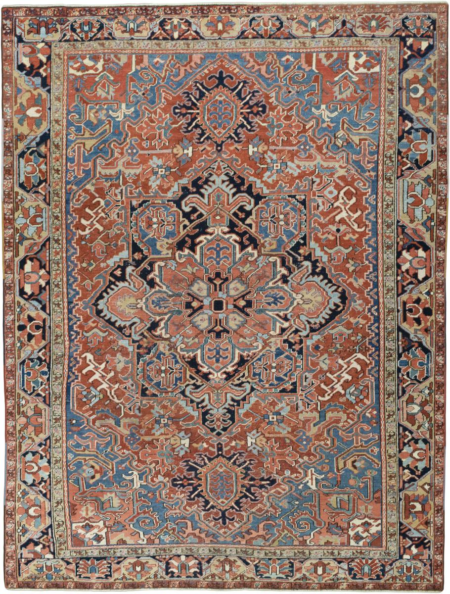 Alfombra persa Heriz Antiguo 376x289 376x289, Alfombra persa Anudado a mano