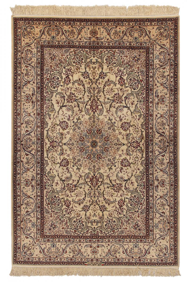 Tapete persa Isfahan Sherkat Fio de Seda 229x155 229x155, Tapete persa Atado à mão