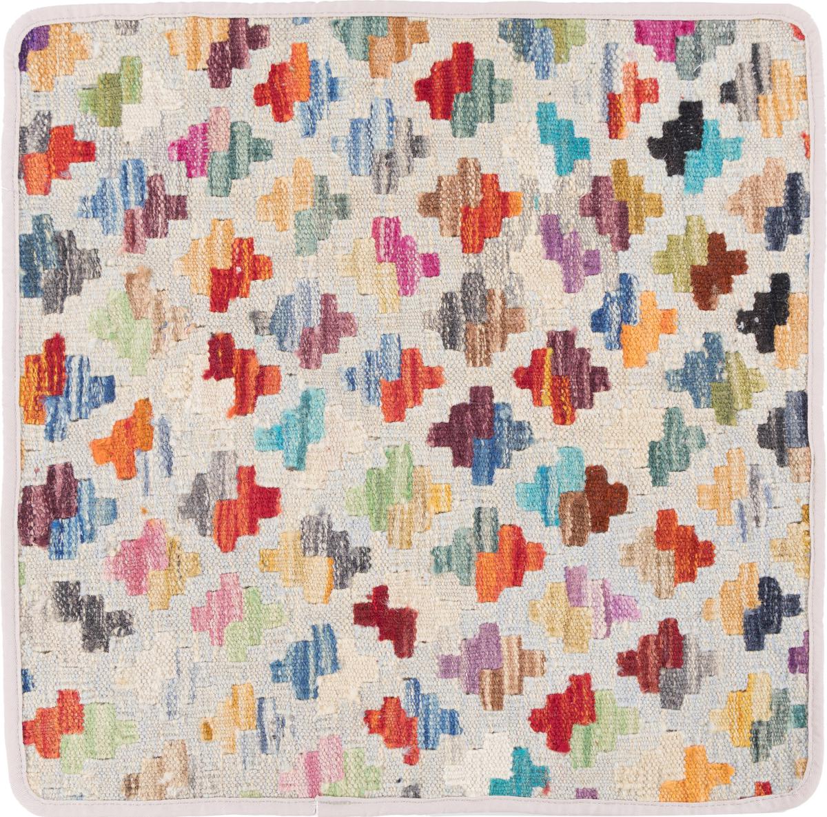 Afghan rug Kilim Afghan Cushion Cover 50x50 50x50, Persian Rug Knotted by hand