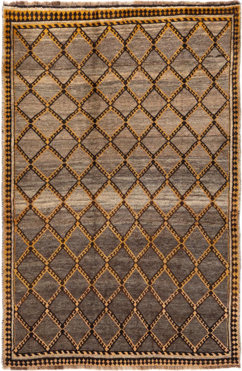 Persian Rug Persian Gabbeh Ghashghai 197x132 197x132, Persian Rug Knotted by hand
