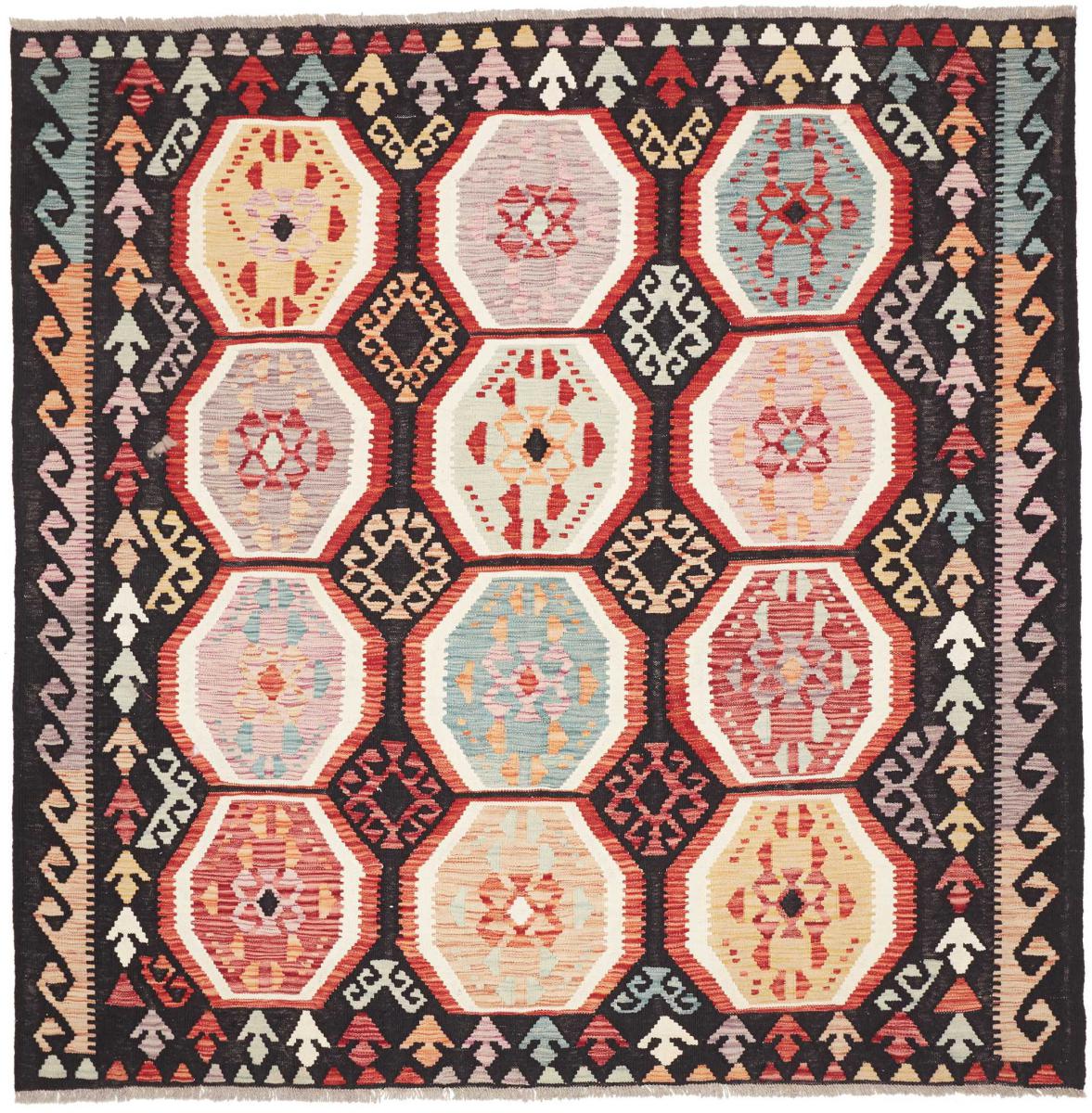 Tapis afghan Kilim Afghan 196x198 196x198, Tapis persan Tissé à la main