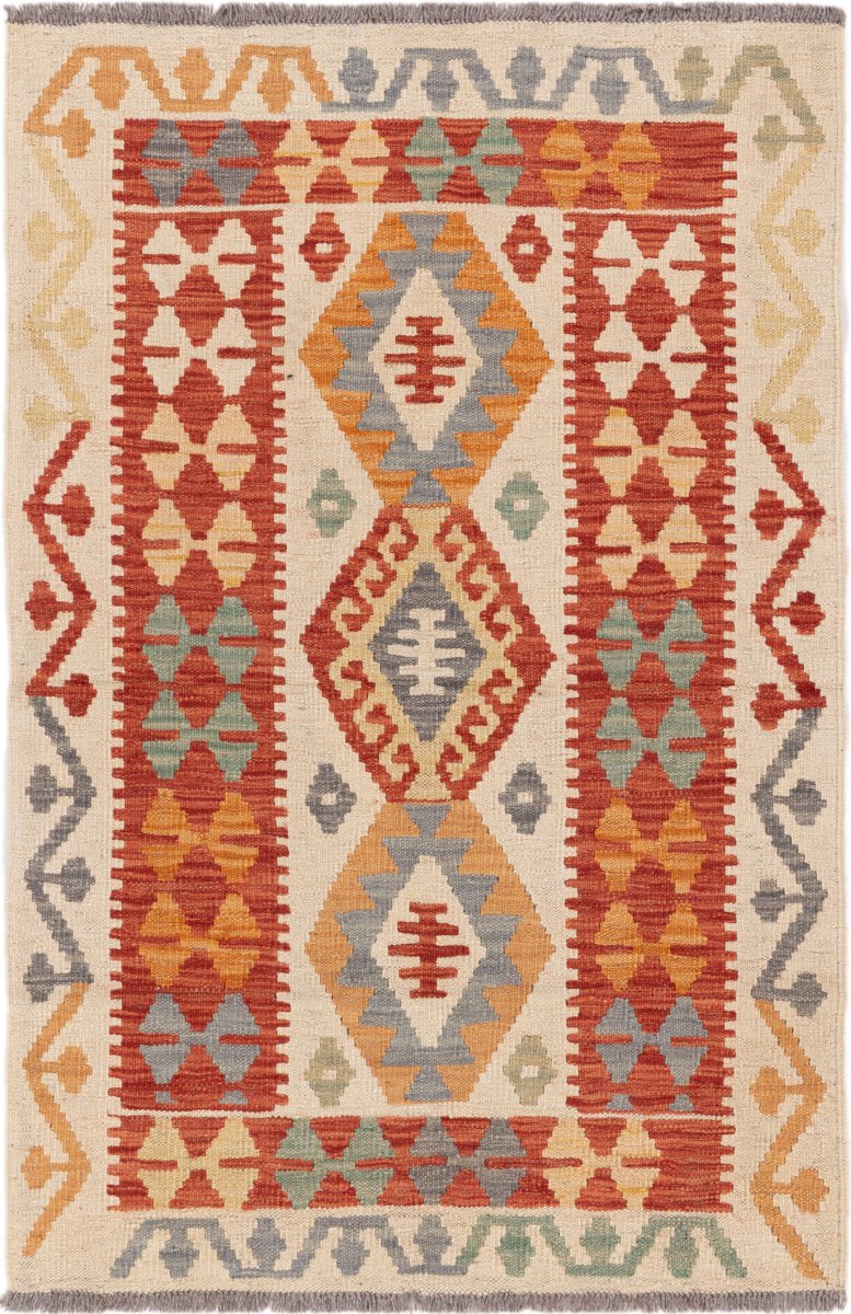 Afghanischer Teppich Kelim Afghan 124x82 124x82, Perserteppich Handgewebt