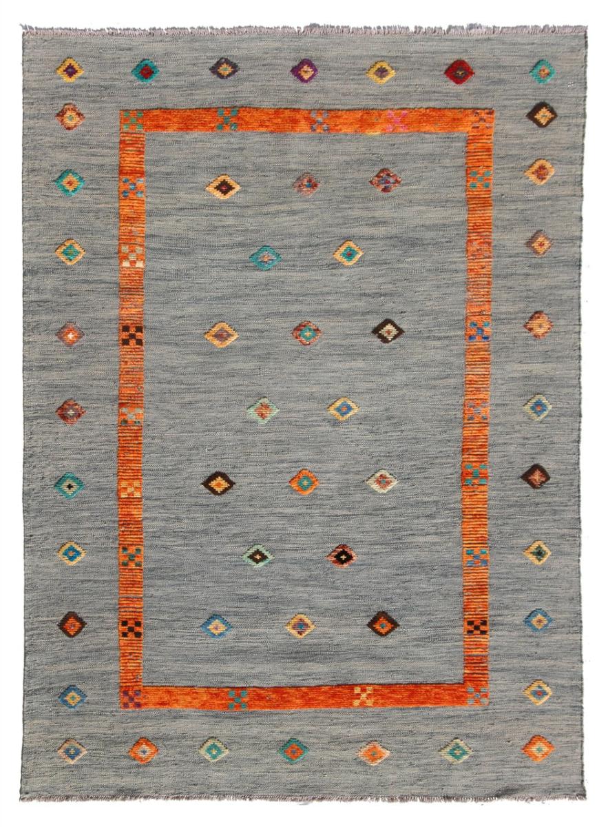 Alfombra afgana Kilim Afghan Nimbaft Edition 211x147 211x147, Alfombra persa Tejido a mano