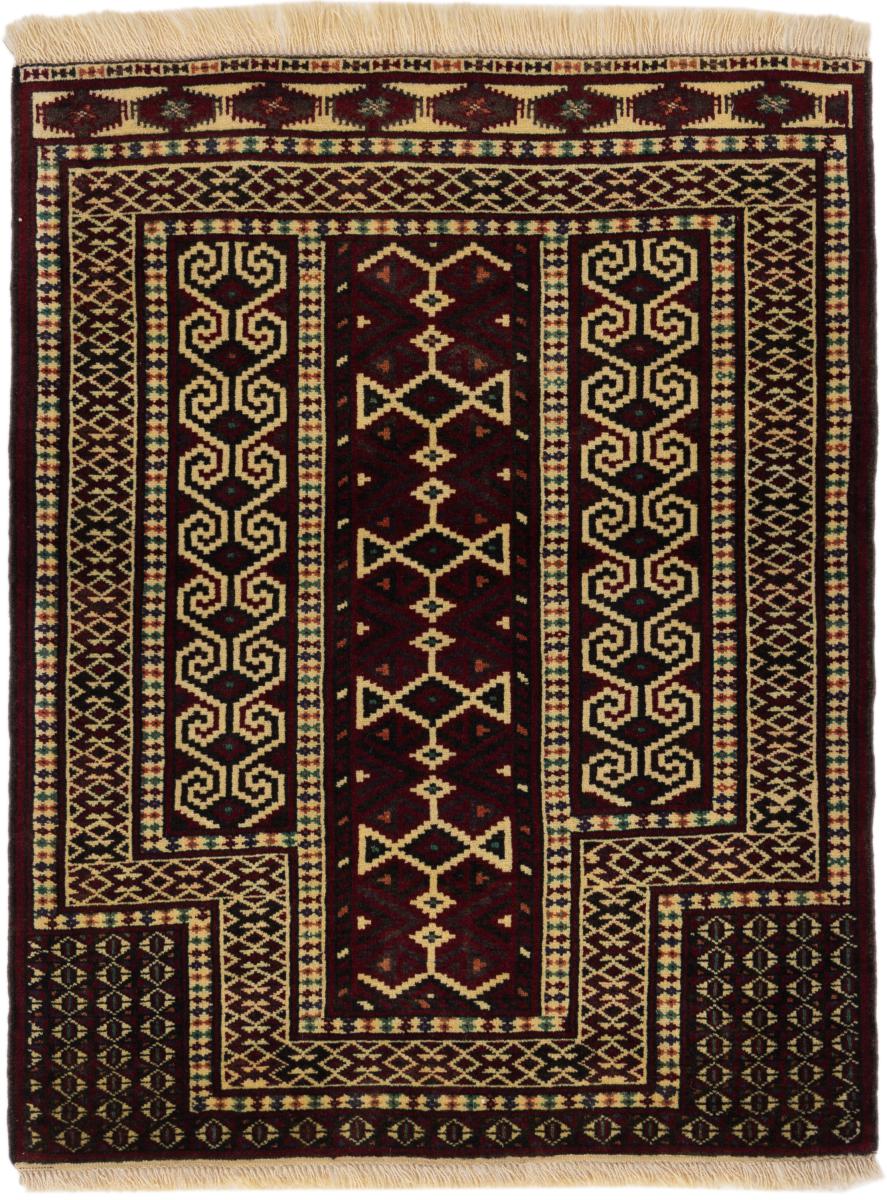 Tapis persan Baloutche 3'9"x2'11" 3'9"x2'11", Tapis persan Noué à la main