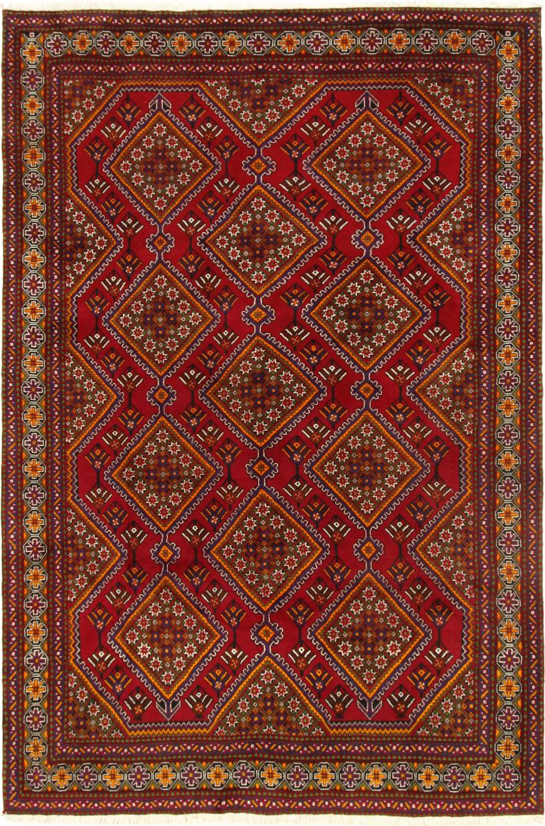 Alfombra persa Ghashghai 296x199 296x199, Alfombra persa Anudado a mano