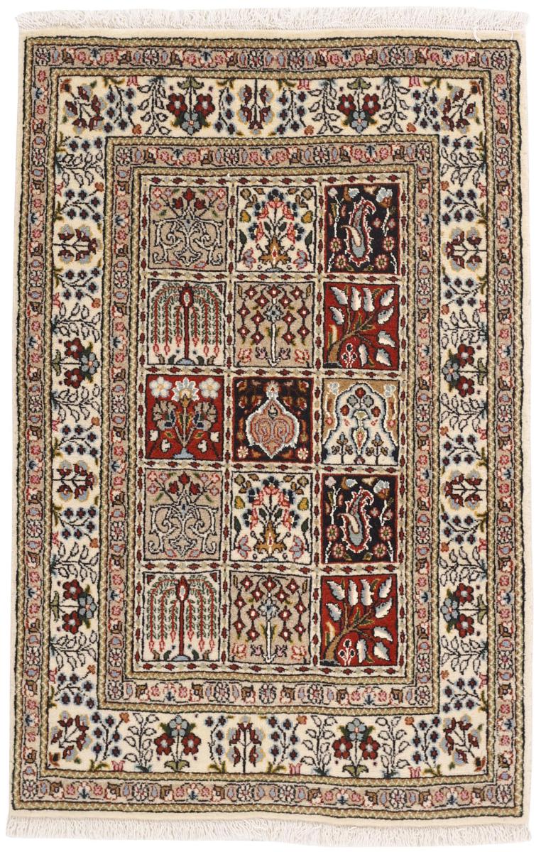 Persian Rug Moud Garden 3'10"x2'6" 3'10"x2'6", Persian Rug Knotted by hand