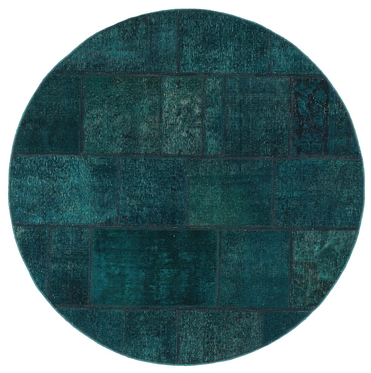 Persisk tæppe Patchwork 151x151 151x151, Persisk tæppe Knyttet i hånden