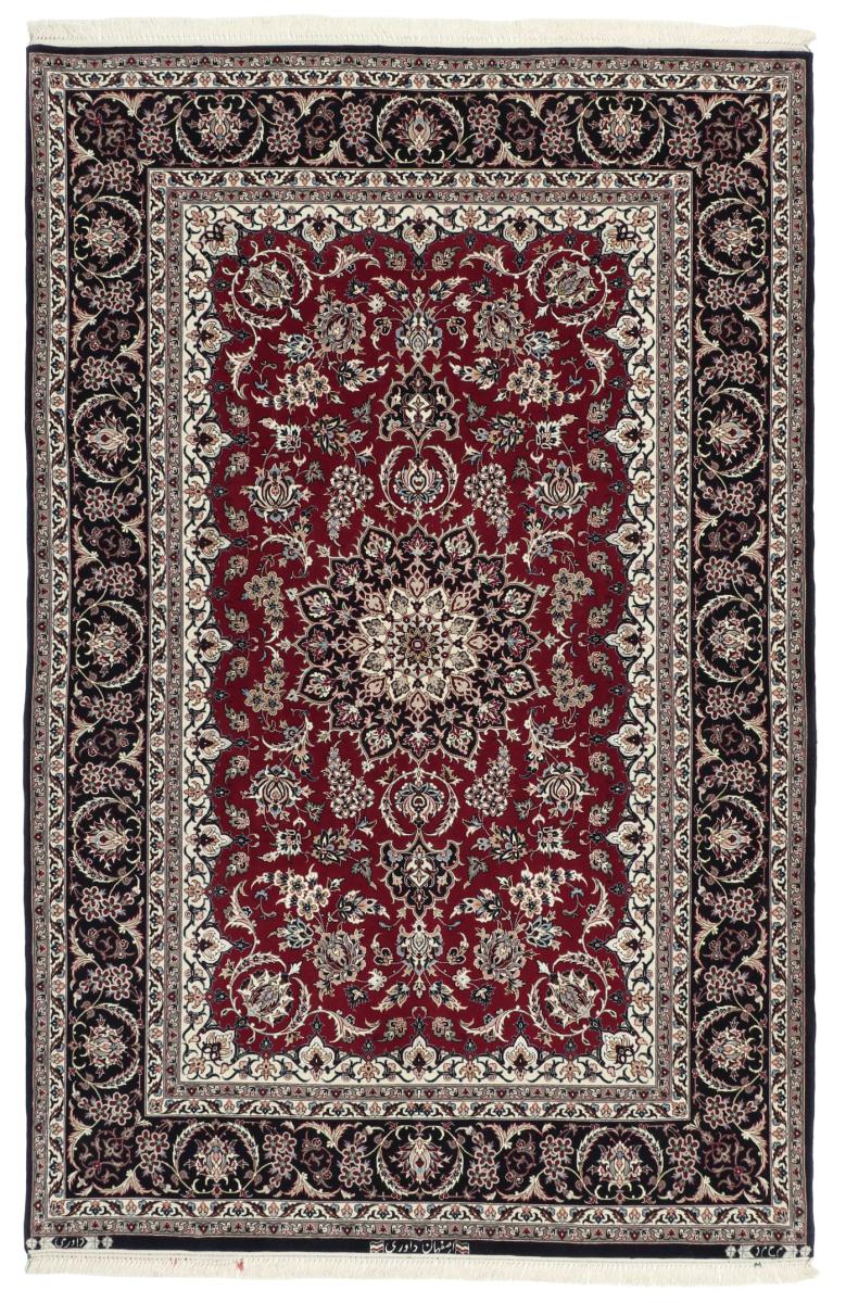 Alfombra persa Isfahán Urdimbre de Seda 199x131 199x131, Alfombra persa Anudado a mano