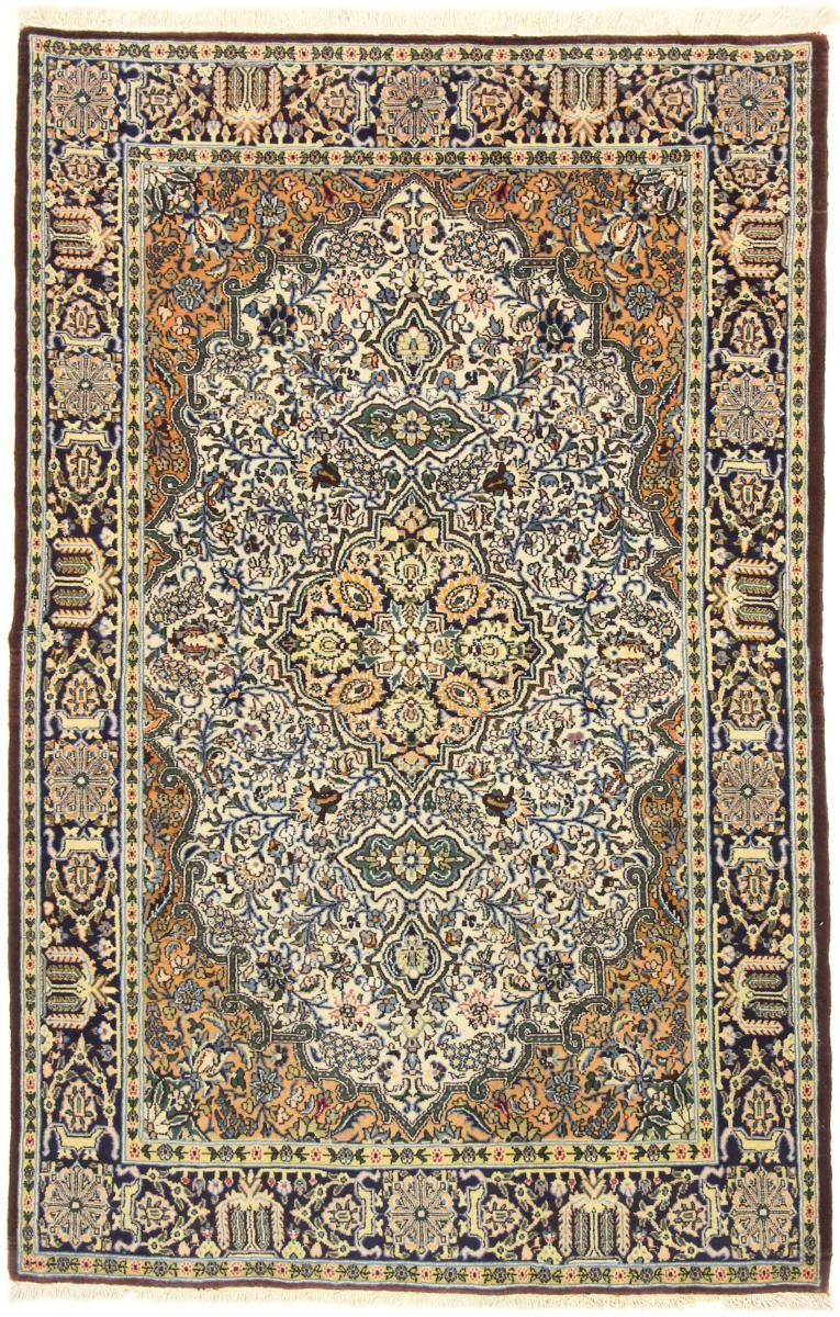 Tapete persa Ghom 208x130 208x130, Tapete persa Atado à mão