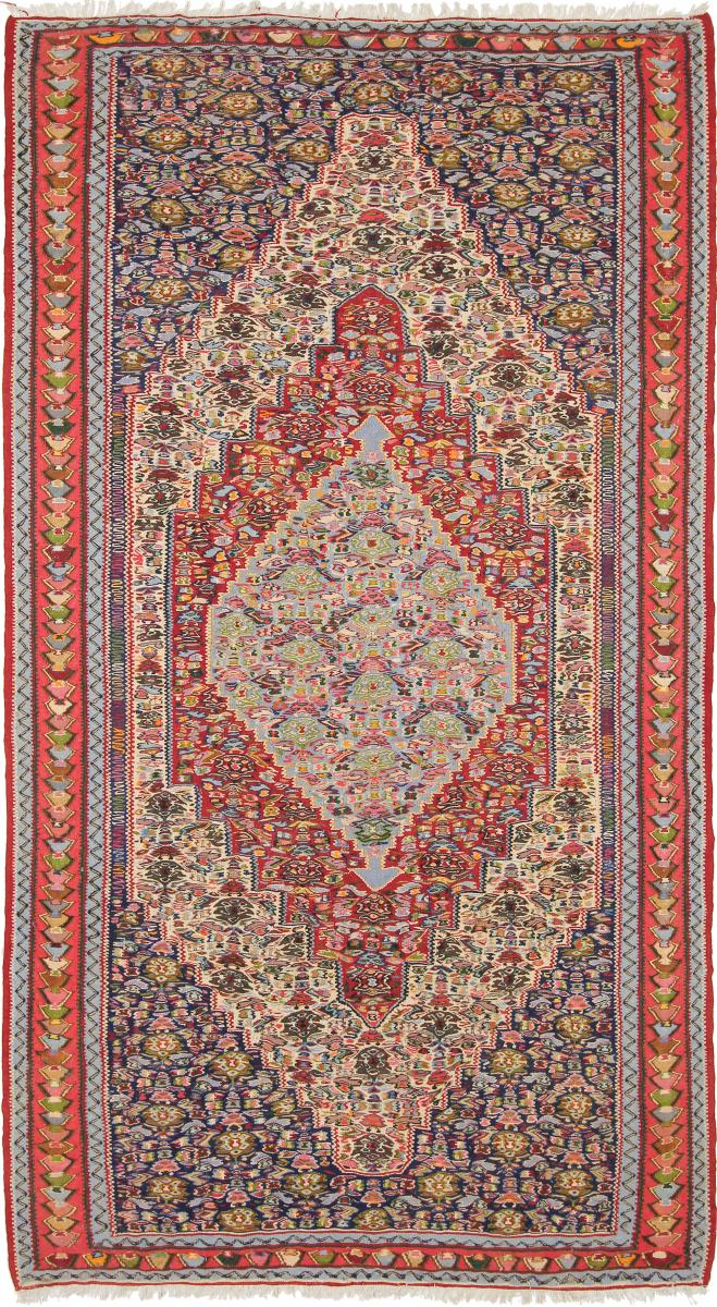 Tapete persa Kilim Senneh 256x142 256x142, Tapete persa Atado à mão