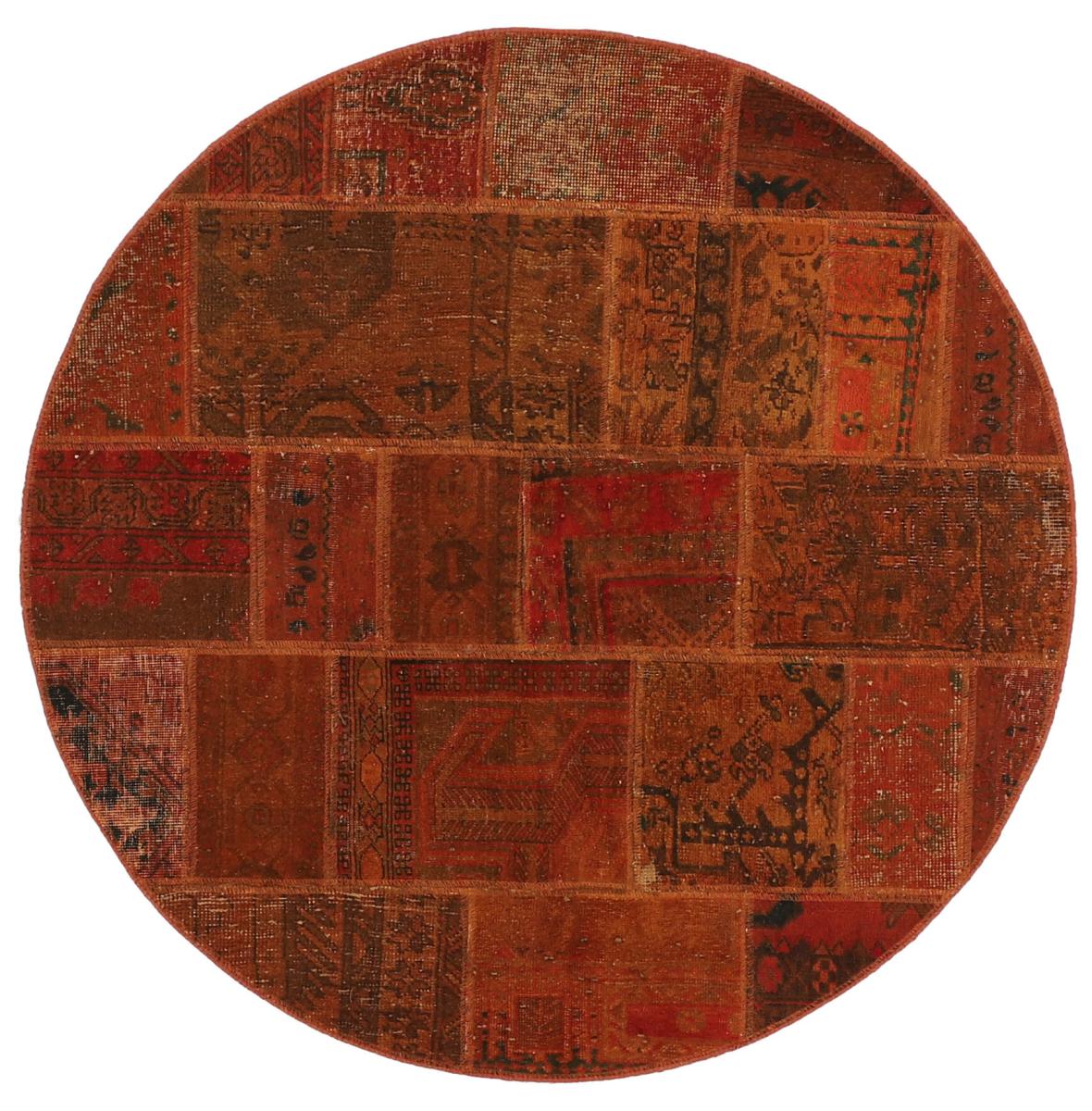 Persisk tæppe Patchwork 149x151 149x151, Persisk tæppe Knyttet i hånden