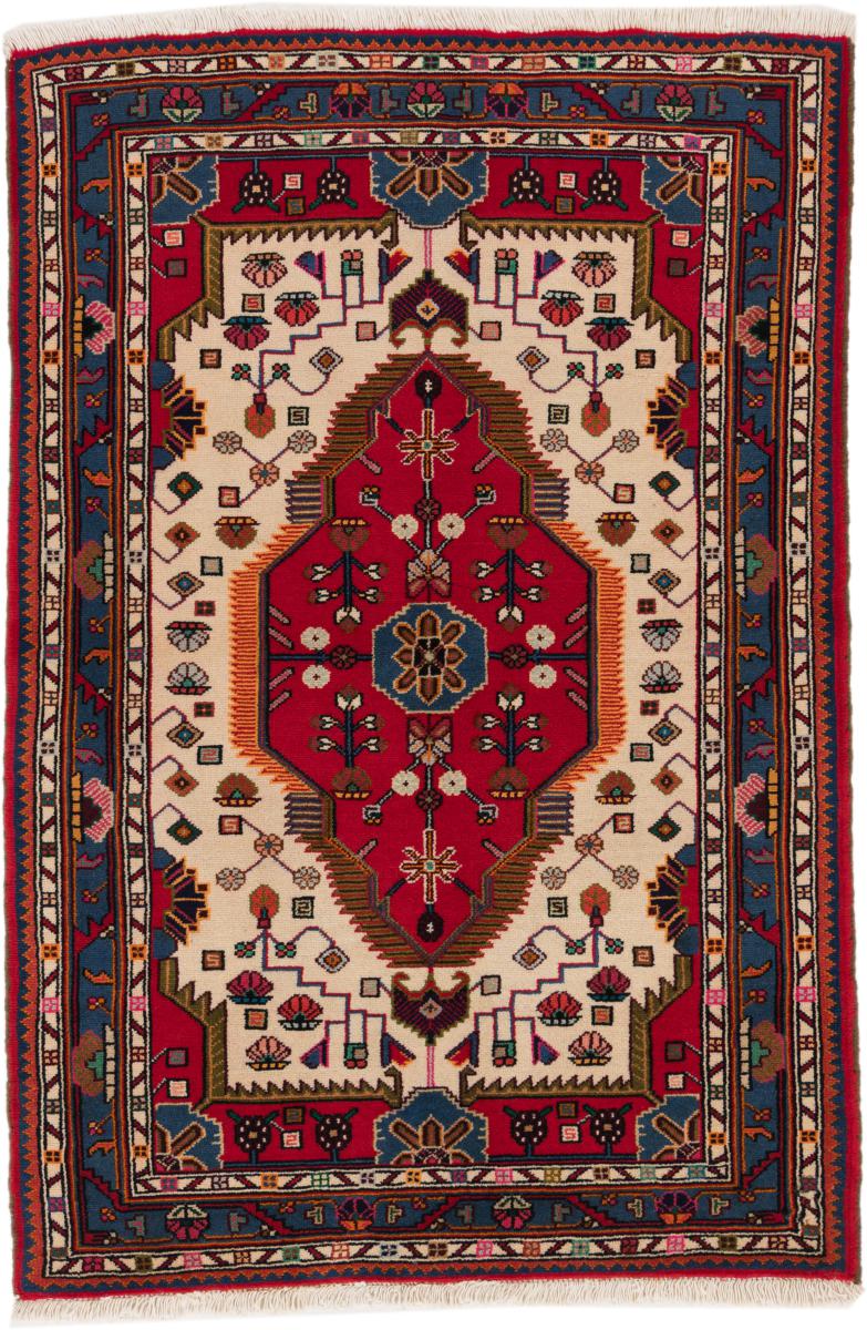 Tapis persan Hamadan 142x98 142x98, Tapis persan Noué à la main
