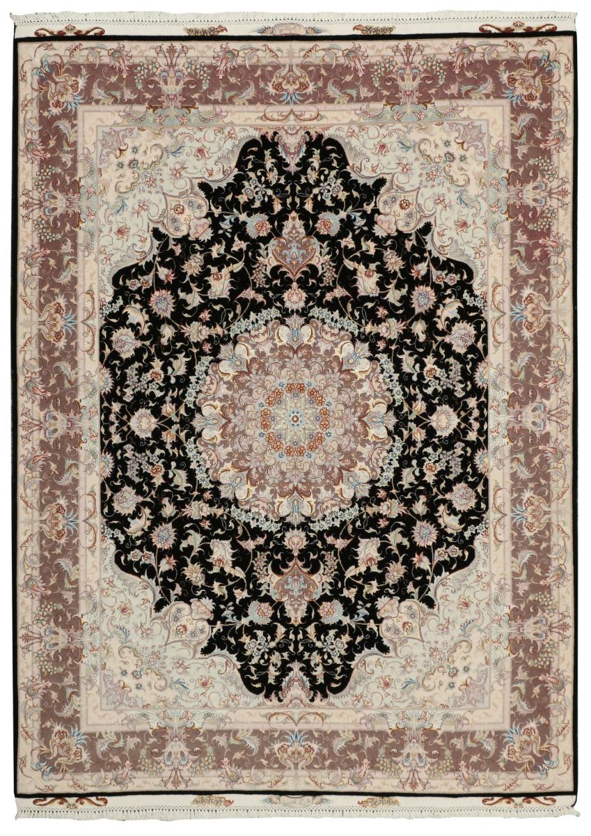 Tapis persan Tabriz 50Raj Chaîne de Soie 204x155 204x155, Tapis persan Noué à la main