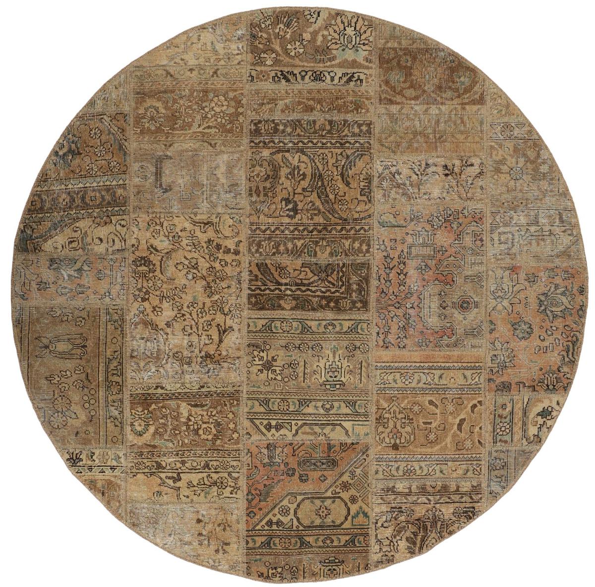 Perzisch tapijt Patchwork 201x201 201x201, Perzisch tapijt Handgeknoopte