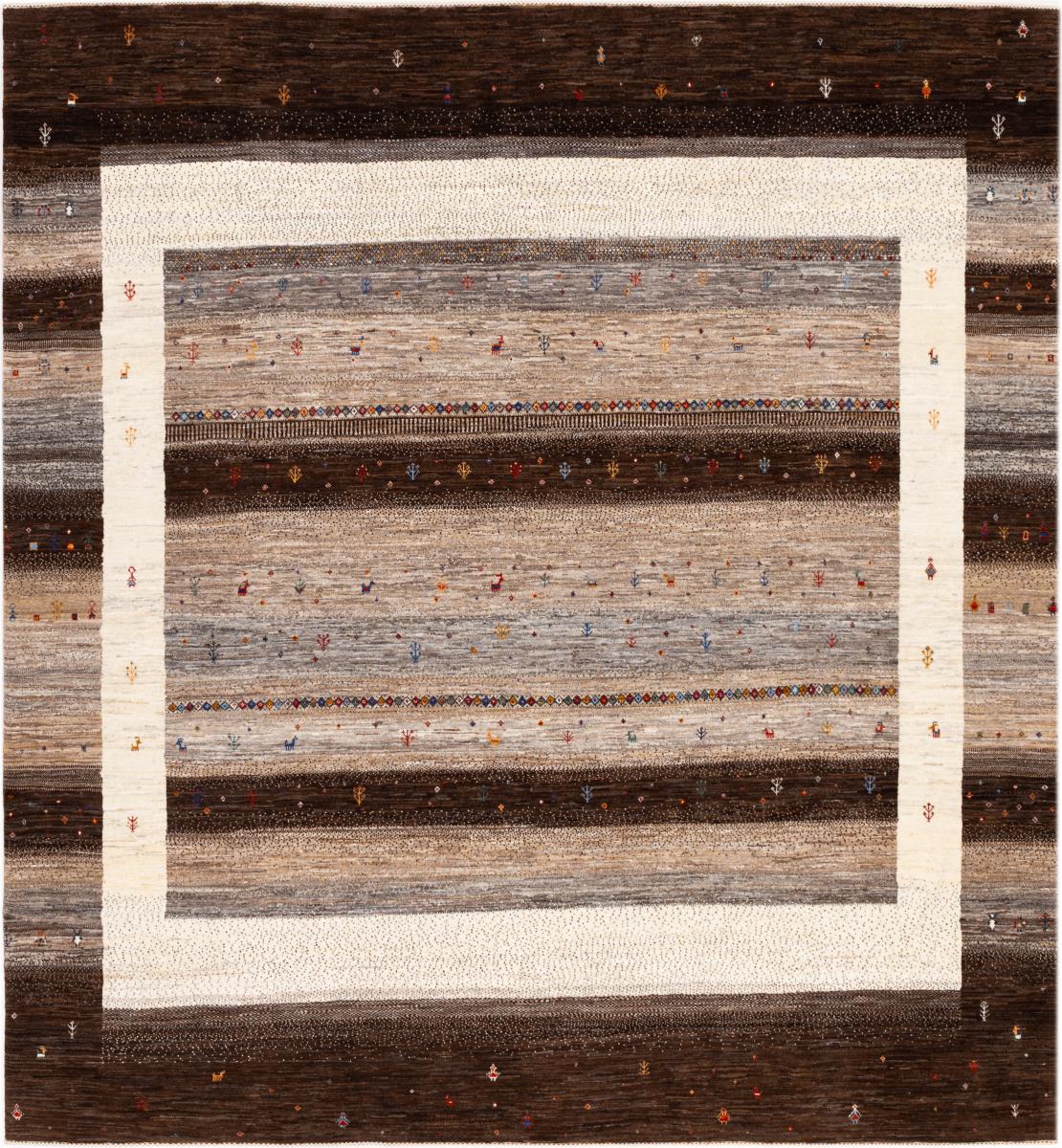 Tapis persan Persan Gabbeh Loribaft Nowbaft 268x250 268x250, Tapis persan Noué à la main