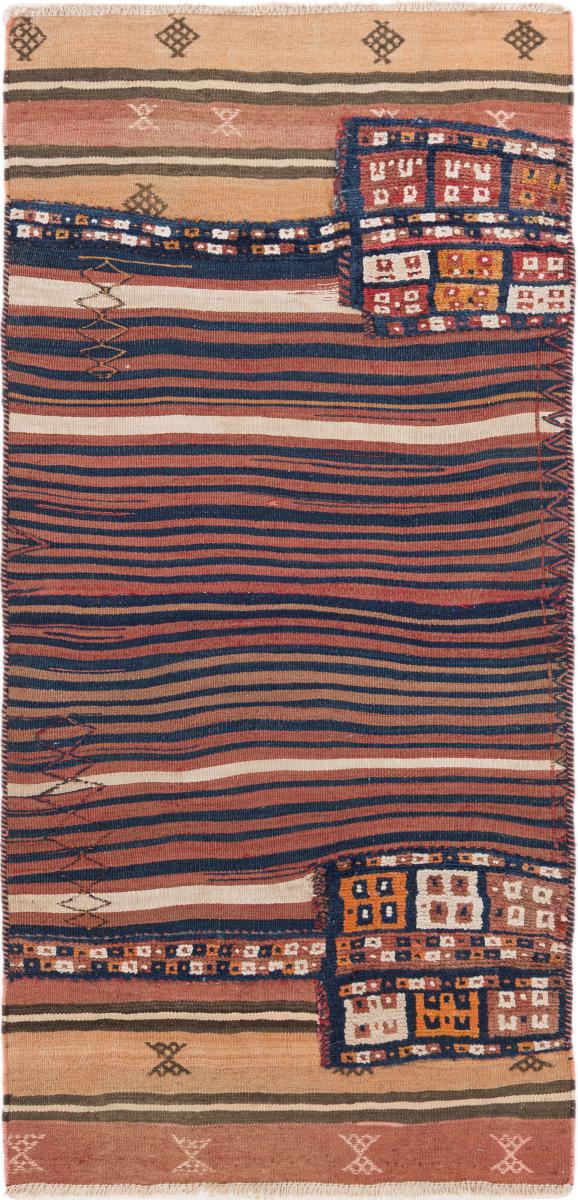 Persisk tæppe Kelim Patchwork 170x82 170x82, Persisk tæppe Håndvævet