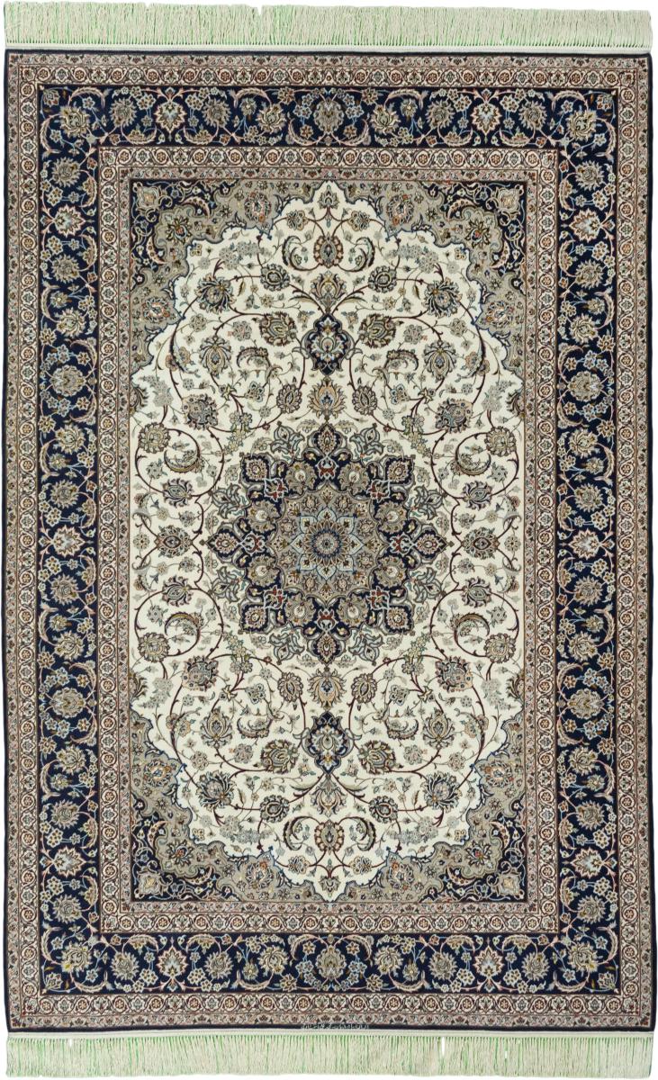 Tapis persan Ispahan Chaîne de Soie 309x204 309x204, Tapis persan Noué à la main