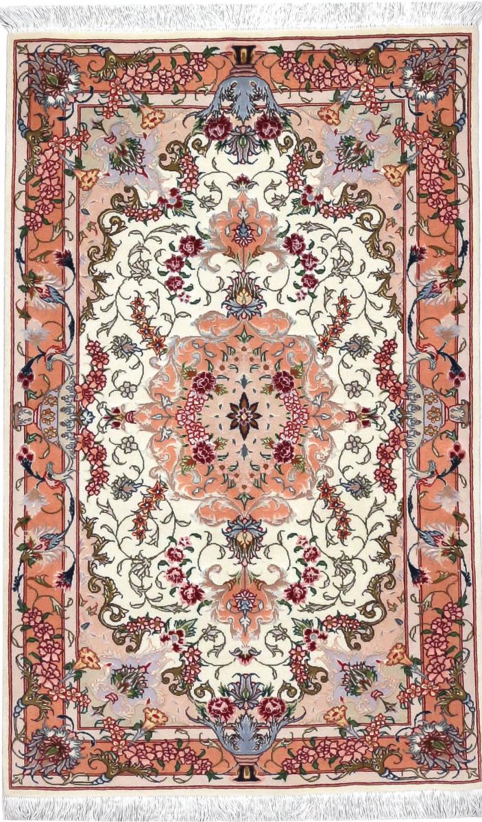 Tapete persa Tabriz 50Raj 3'11"x2'6" 3'11"x2'6", Tapete persa Atado à mão