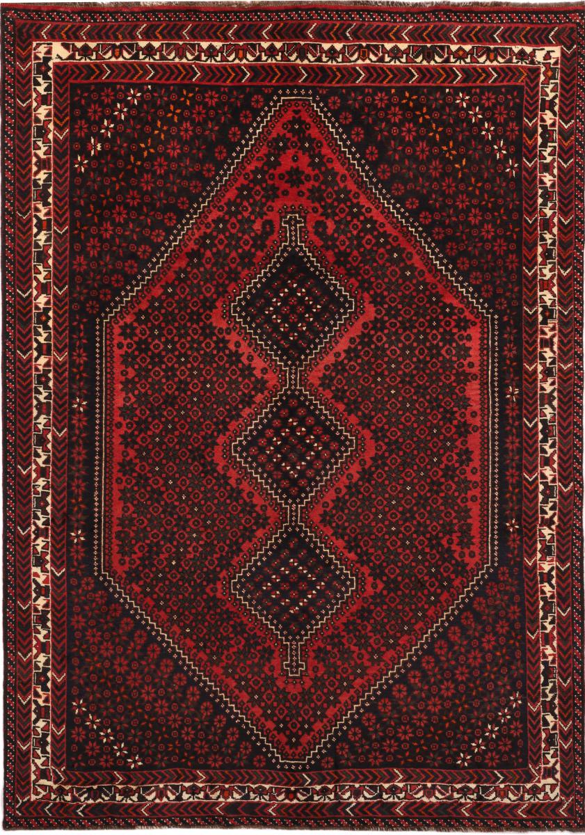 Tapete persa Shiraz 280x198 280x198, Tapete persa Atado à mão