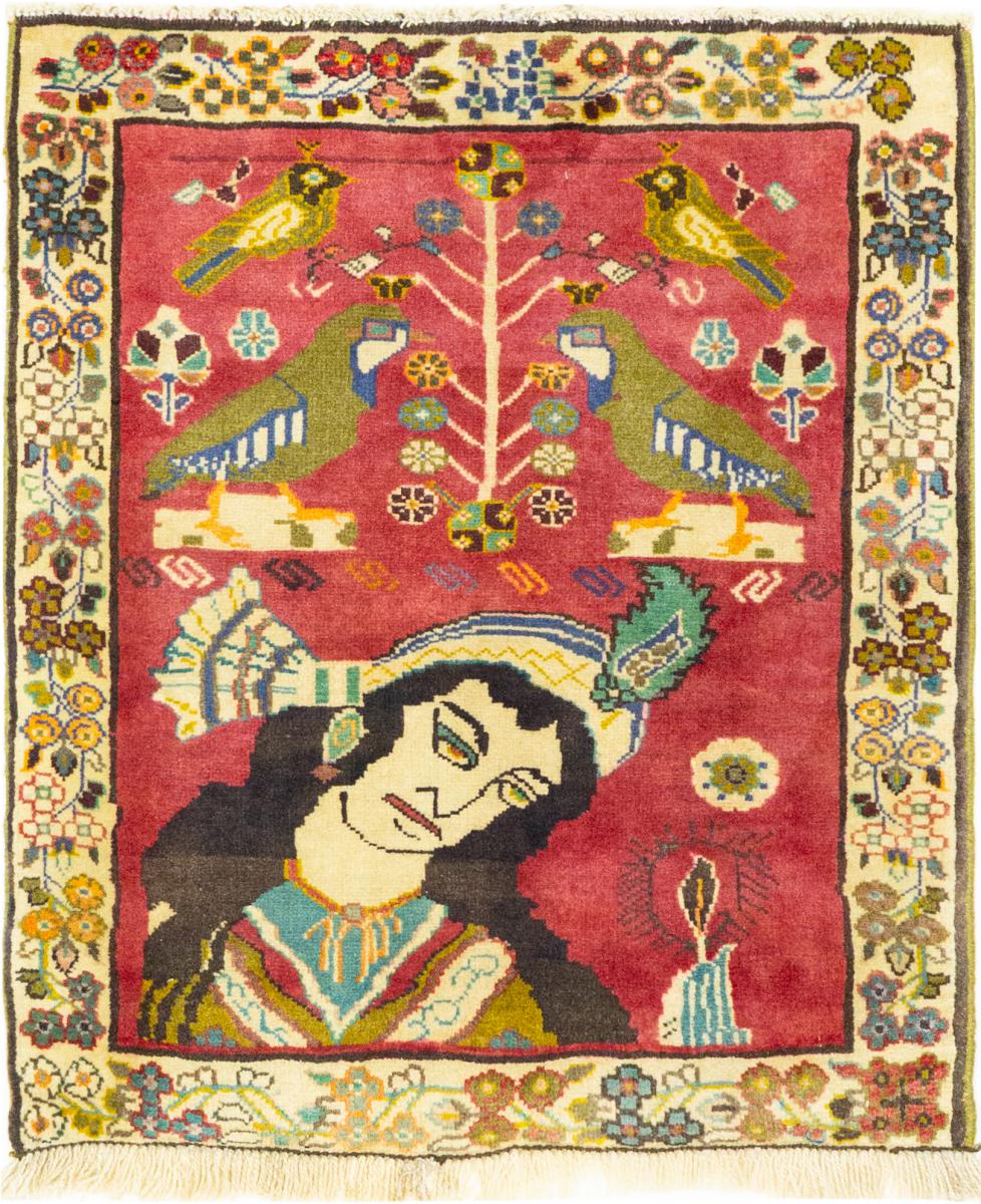 Περσικό χαλί Ghashghai 83x69 83x69, Περσικό χαλί Οι κόμποι έγιναν με το χέρι