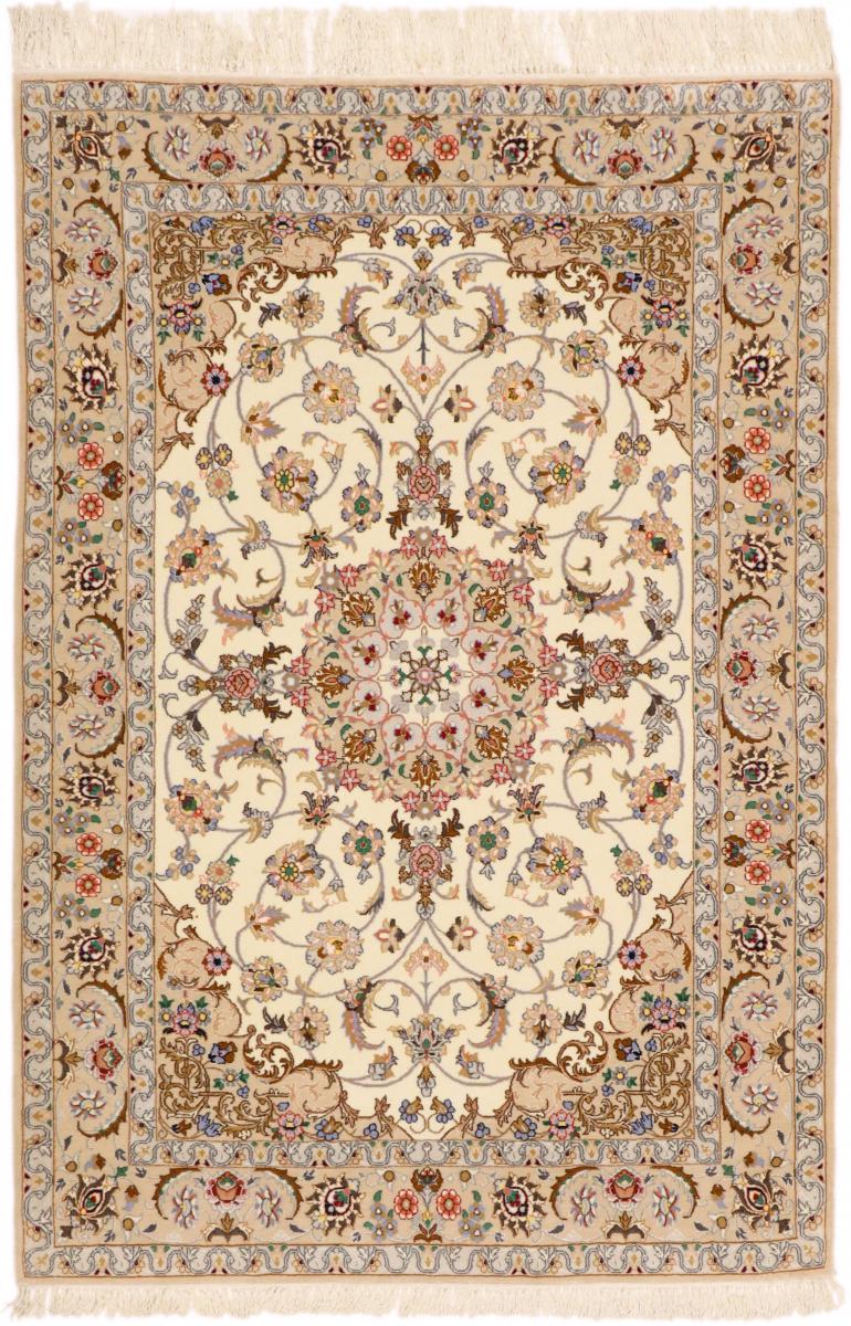 Tapete persa Isfahan Fio de Seda 166x114 166x114, Tapete persa Atado à mão