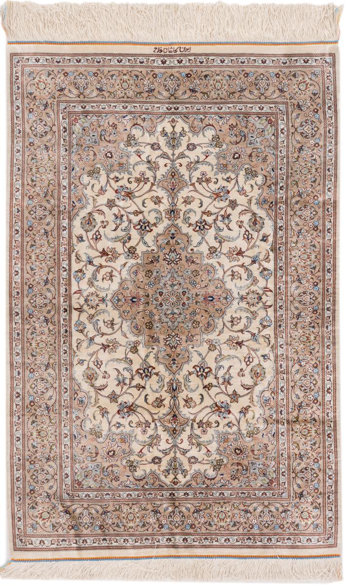 Alfombra persa Keshan de Seda Firmado Falah 121x77 121x77, Alfombra persa Anudado a mano