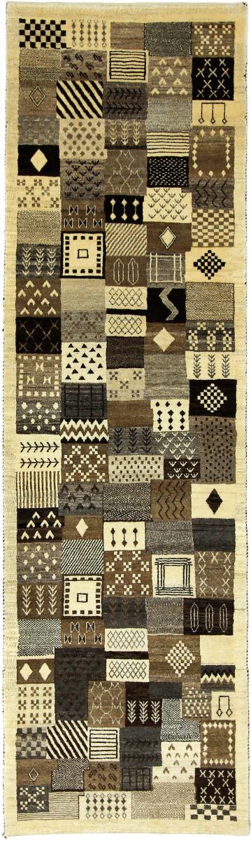Tapis persan Persan Gabbeh Loribaft 289x82 289x82, Tapis persan Noué à la main