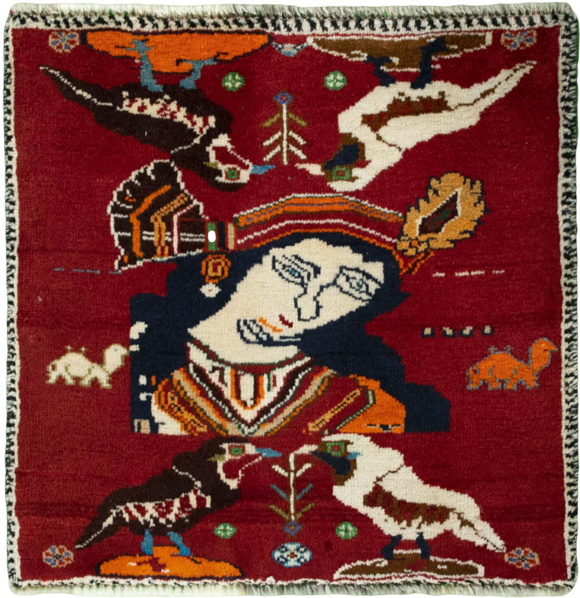 Tappeto persiano Shiraz 60x61 60x61, Tappeto persiano Annodato a mano