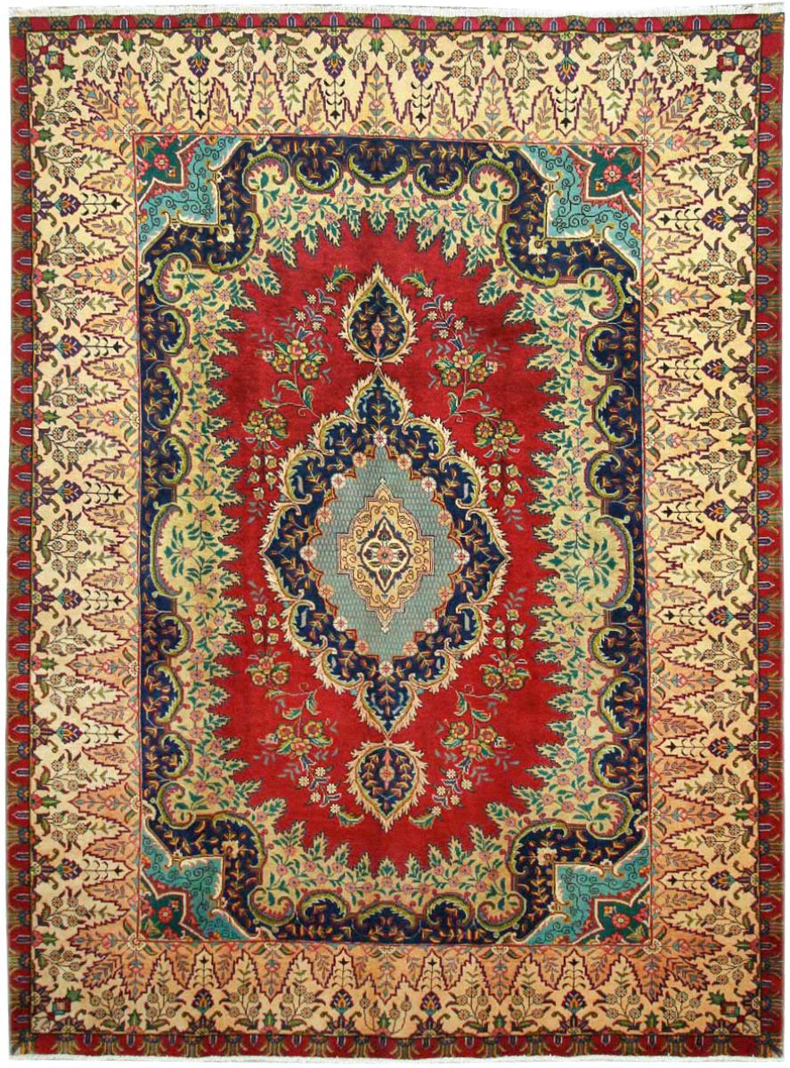 Tapete persa Tabriz 345x249 345x249, Tapete persa Atado à mão