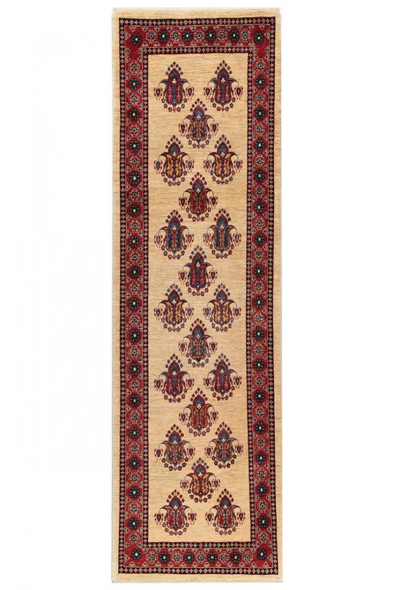 Persian Rug Persian Gabbeh Loribaft 9'8"x3'0" 9'8"x3'0", Persian Rug Knotted by hand