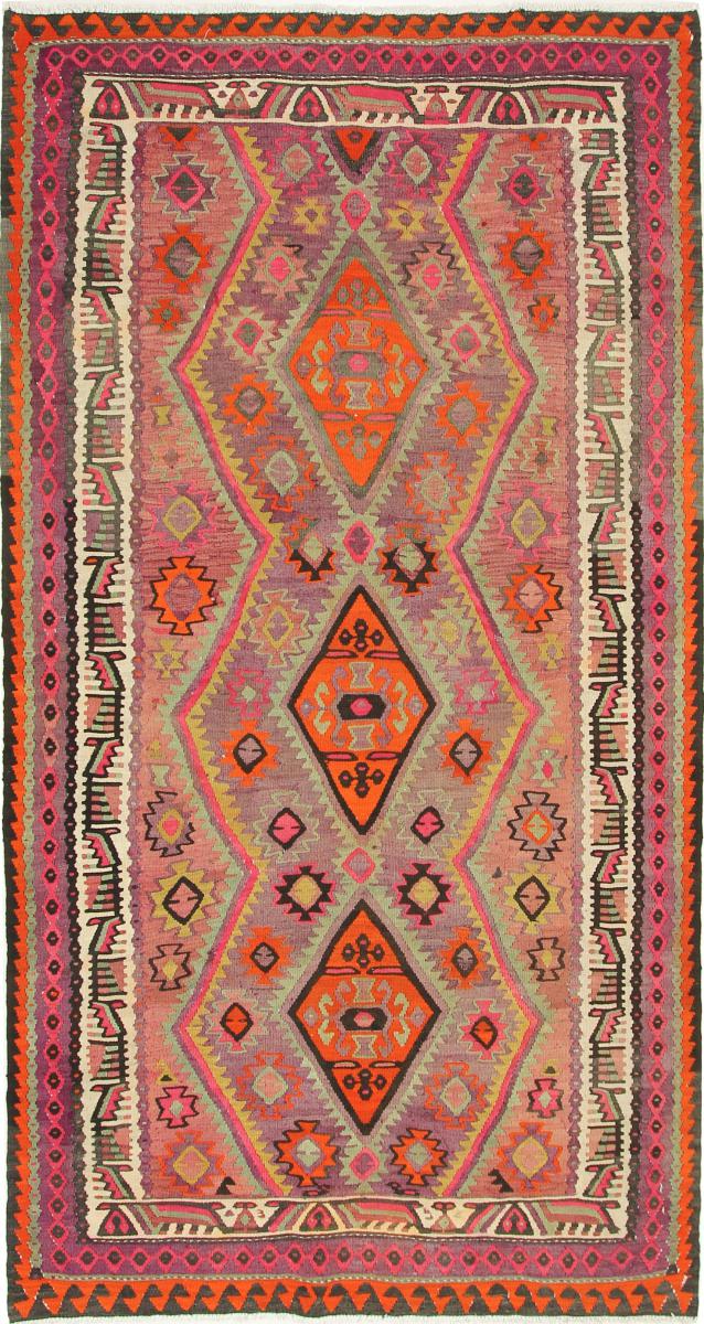 Tapete persa Kilim Fars Azerbaijan Antigo 289x155 289x155, Tapete persa Tecido à mão