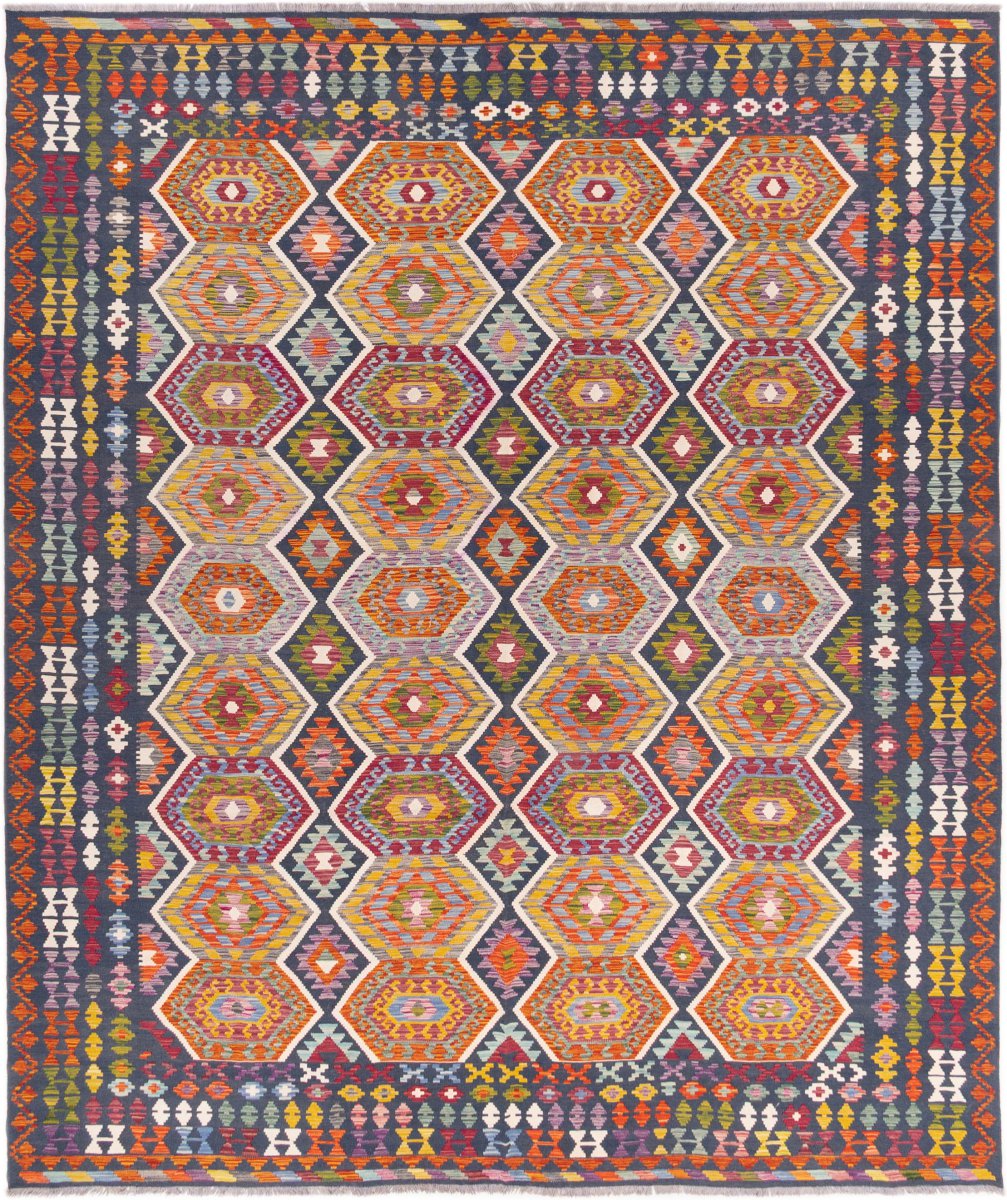 Afghan rug Kilim Afghan 12'10"x10'0" 12'10"x10'0", Persian rug Handwoven