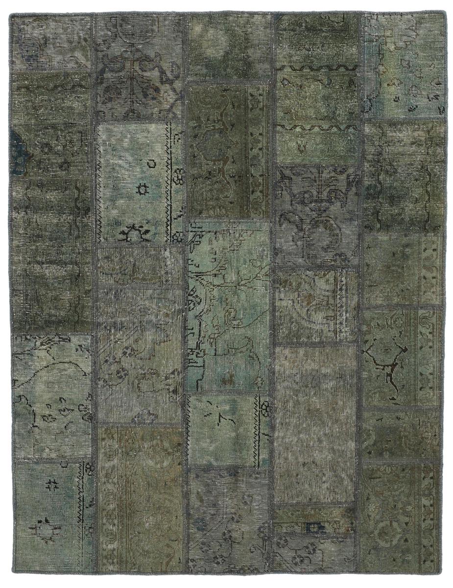 Persisk matta Patchwork 198x144 198x144, Persisk matta Knuten för hand