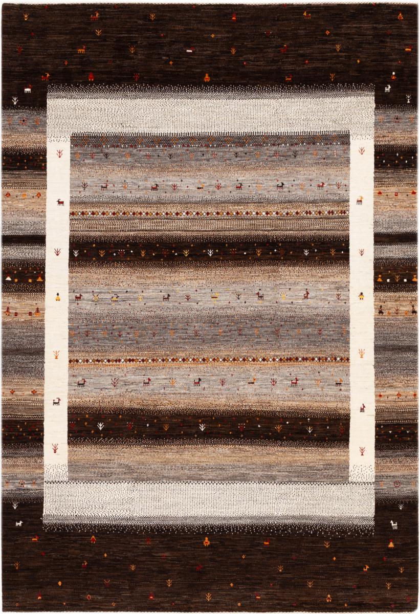 Persian Rug Persian Gabbeh Loribaft Nowbaft 9'7"x6'7" 9'7"x6'7", Persian Rug Knotted by hand