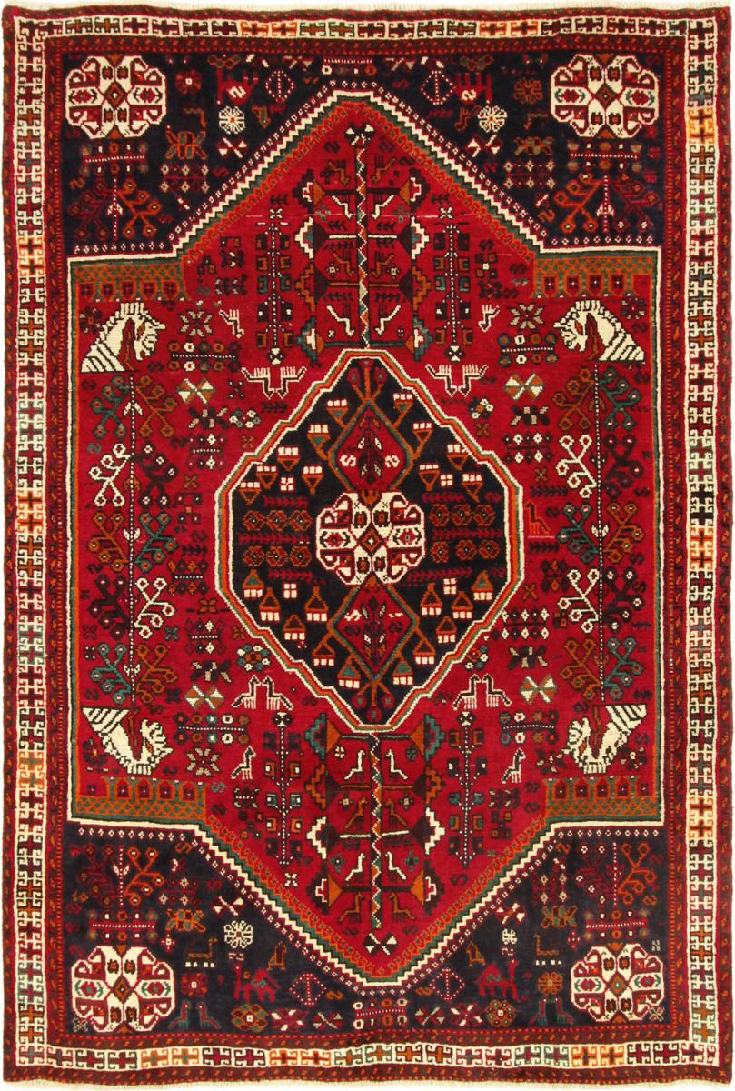 Alfombra persa Ghashghai 279x184 279x184, Alfombra persa Anudado a mano