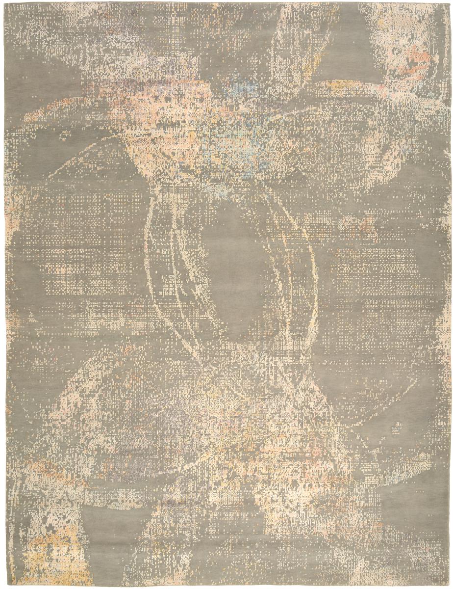 Indo rug Sadraa 12'0"x9'2" 12'0"x9'2", Persian Rug Knotted by hand