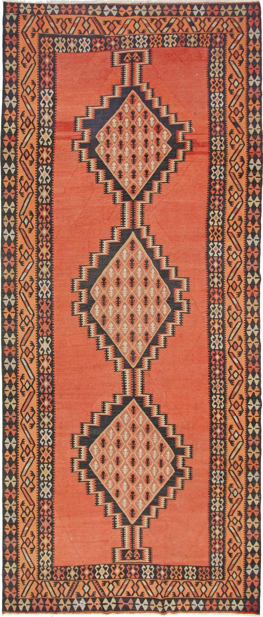 Tapete persa Kilim Fars Azerbaijan Antigo 433x155 433x155, Tapete persa Tecido à mão