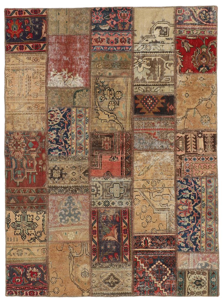 Persisk matta Patchwork 205x144 205x144, Persisk matta Knuten för hand