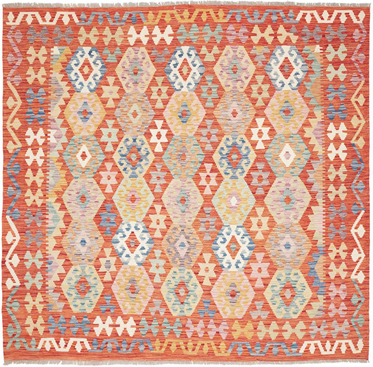 Afghan rug Kilim Afghan 196x206 196x206, Persian Rug Woven by hand