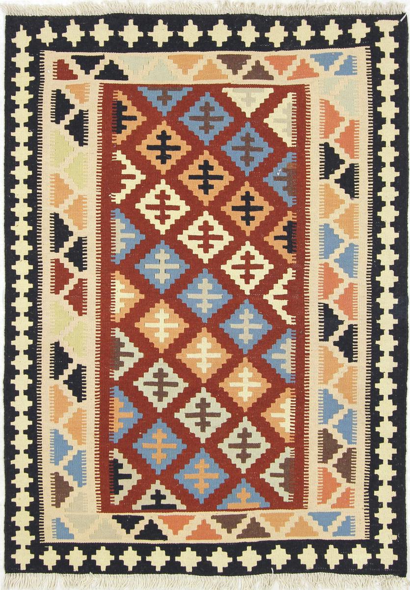 Tapete persa Kilim Fars 4'10"x3'5" 4'10"x3'5", Tapete persa Tecido à mão