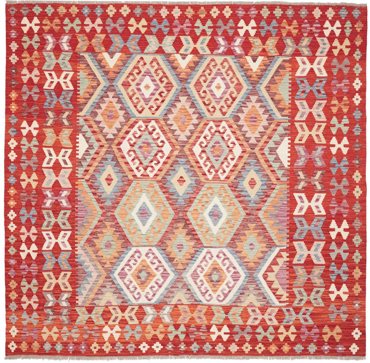 Afghaans tapijt Kilim Afghan 202x208 202x208, Perzisch tapijt Handgeweven